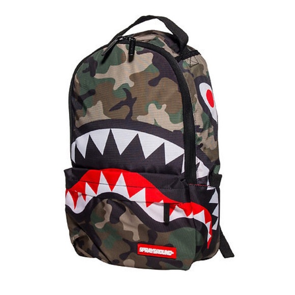sprayground camo backpack